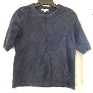 Nwot Madewell fuzzy blue sweater top M